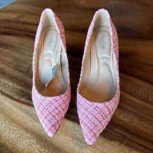 Charles by Charles David Size 7 Pink Tweed-like textile